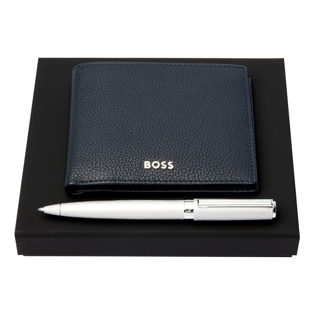 Men's designer wallet gift set HUGO BOSS ballpoint pen & wallet 