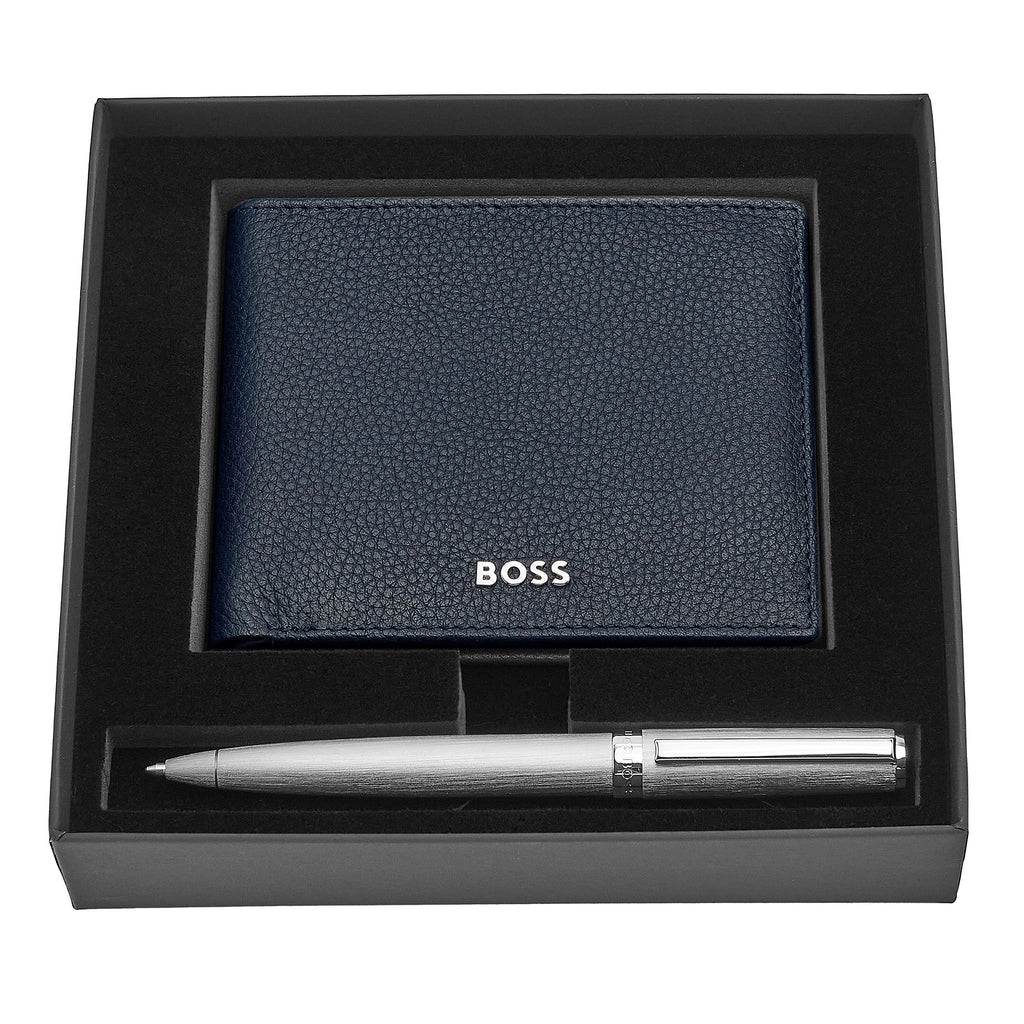 Men's designer wallet gift set HUGO BOSS ballpoint pen & wallet