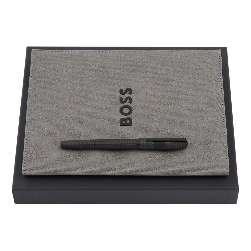 Luxury corporate gift set HUGO BOSS fashion rollerball pen & A5 folder