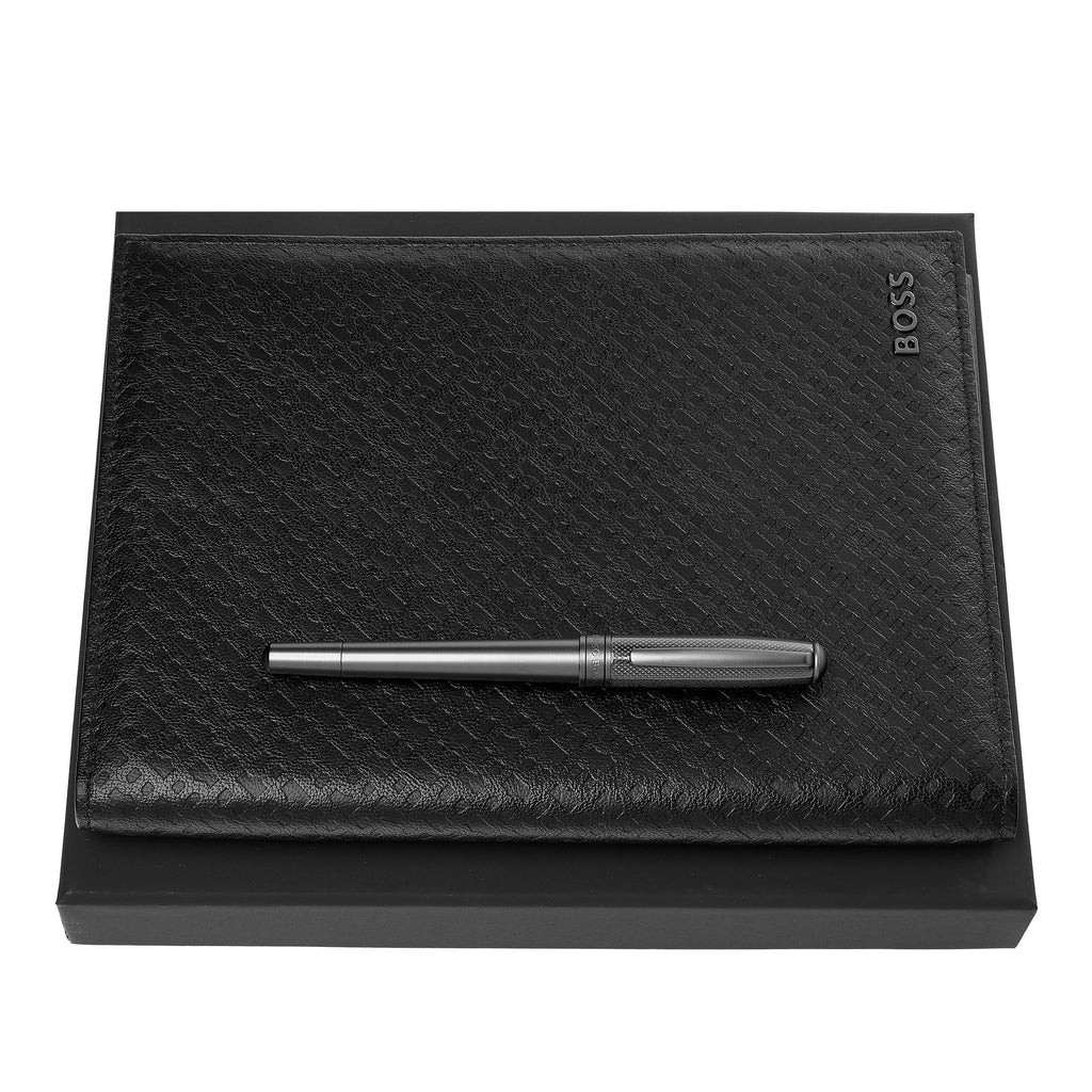 Prestigious gift sets HUGO BOSS stylish rollerball pen & A5 folder
