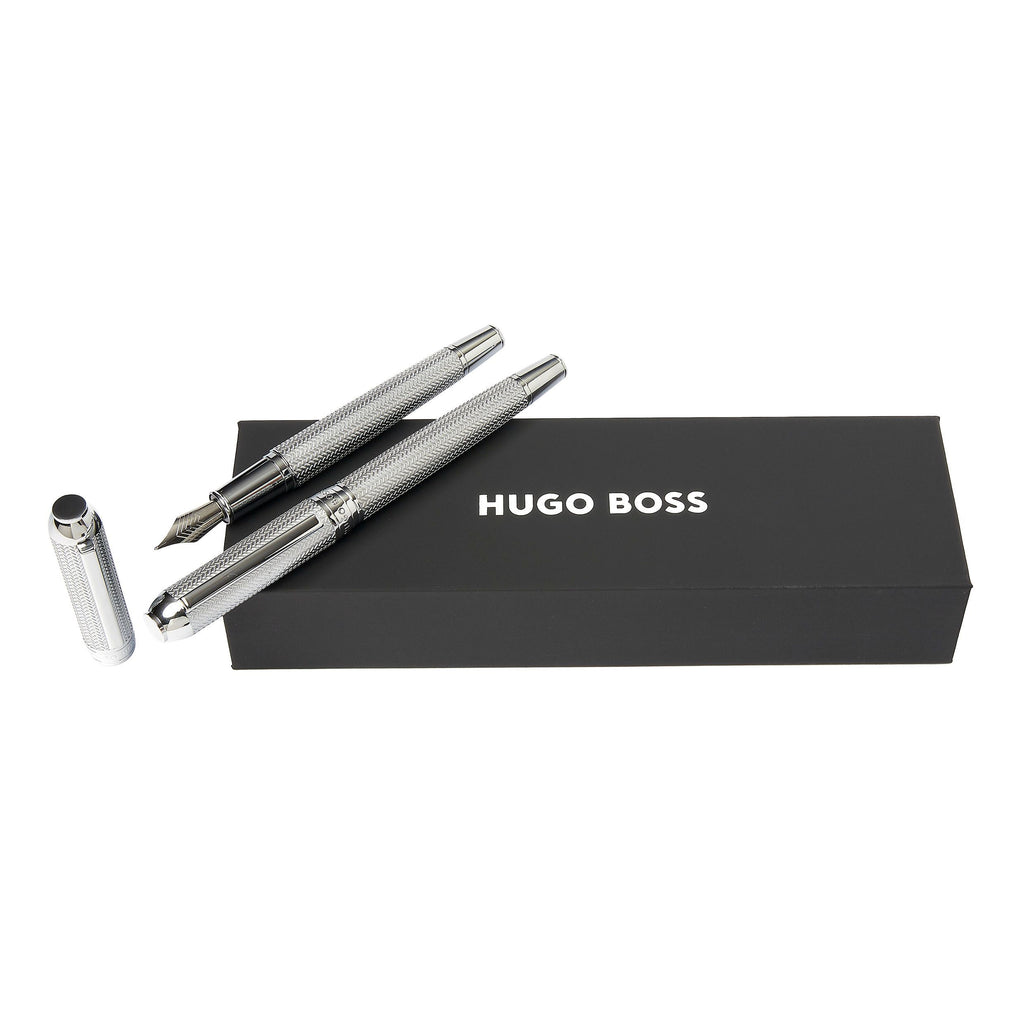 Pen set HUGO BOSS Elemental Silver rollerball & fountain pen Elemental