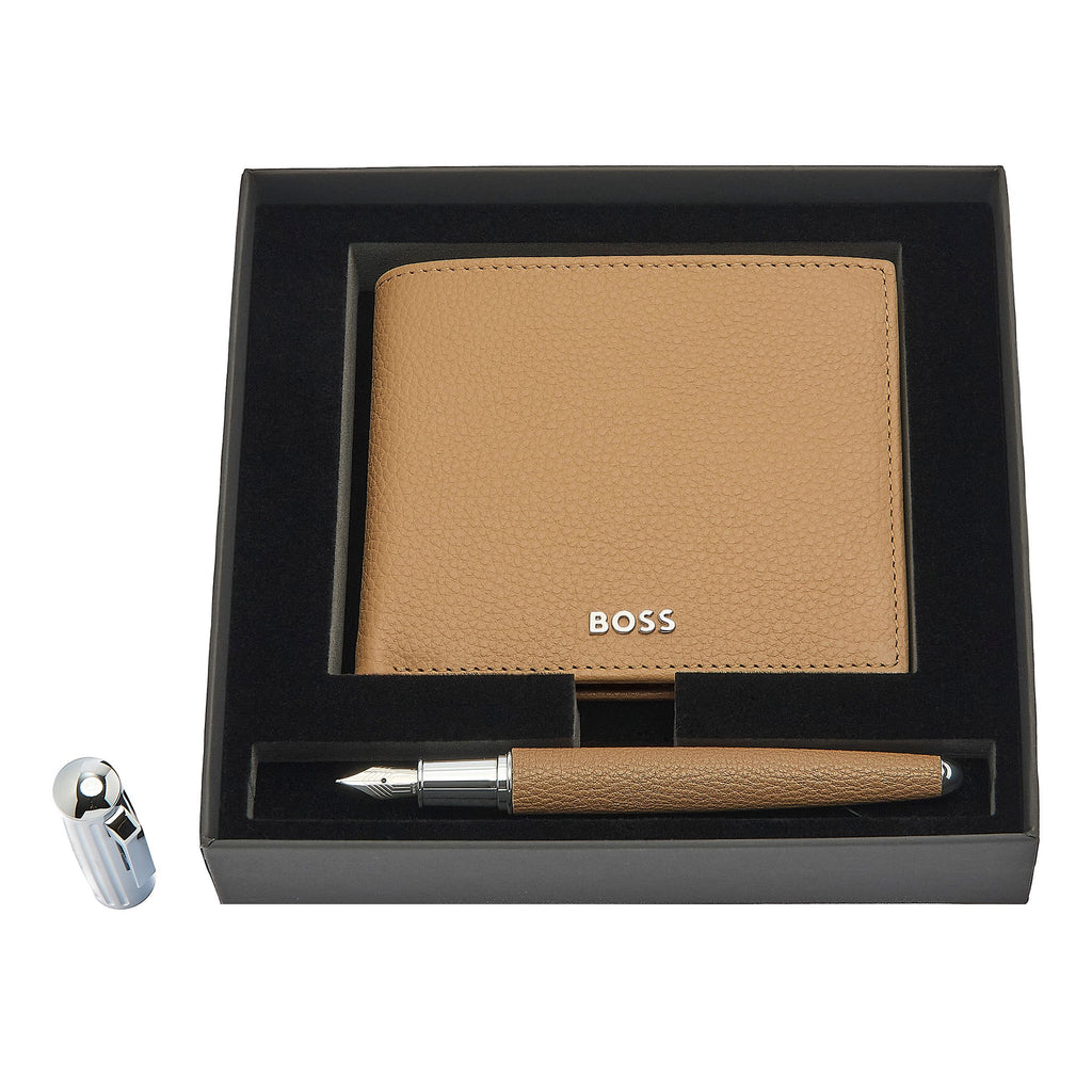 Designer gift sets for men HUGO BOSS trendy ballpoint pen & wallet