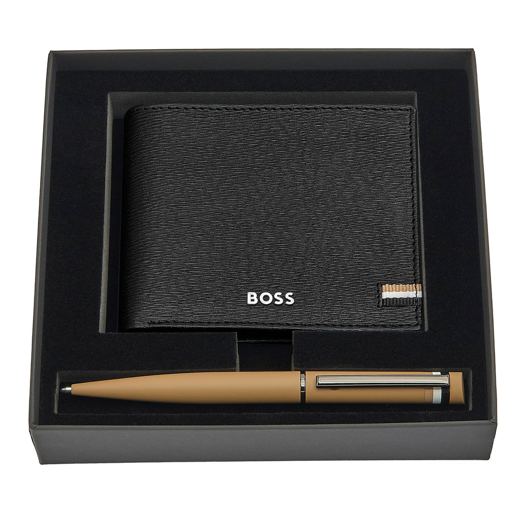Corporate gift set HUGO BOSS trendy ballpoint pen & wallet
