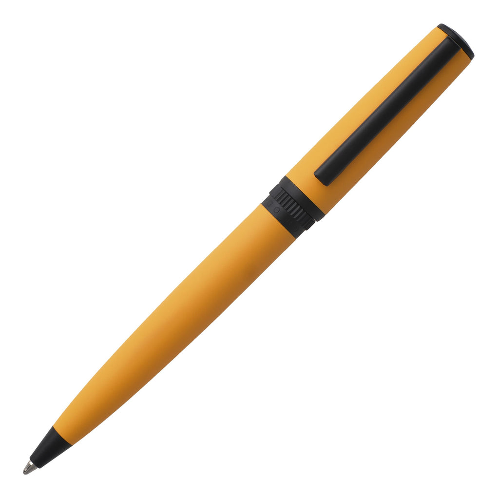 Yellow gift set HUGO BOSS Yellow ballpoint pen & key ring Gear Matrix