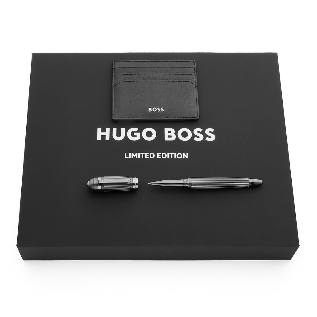  Limited edition gift sets HUGO BOSS rollerball pen Arc with card holder