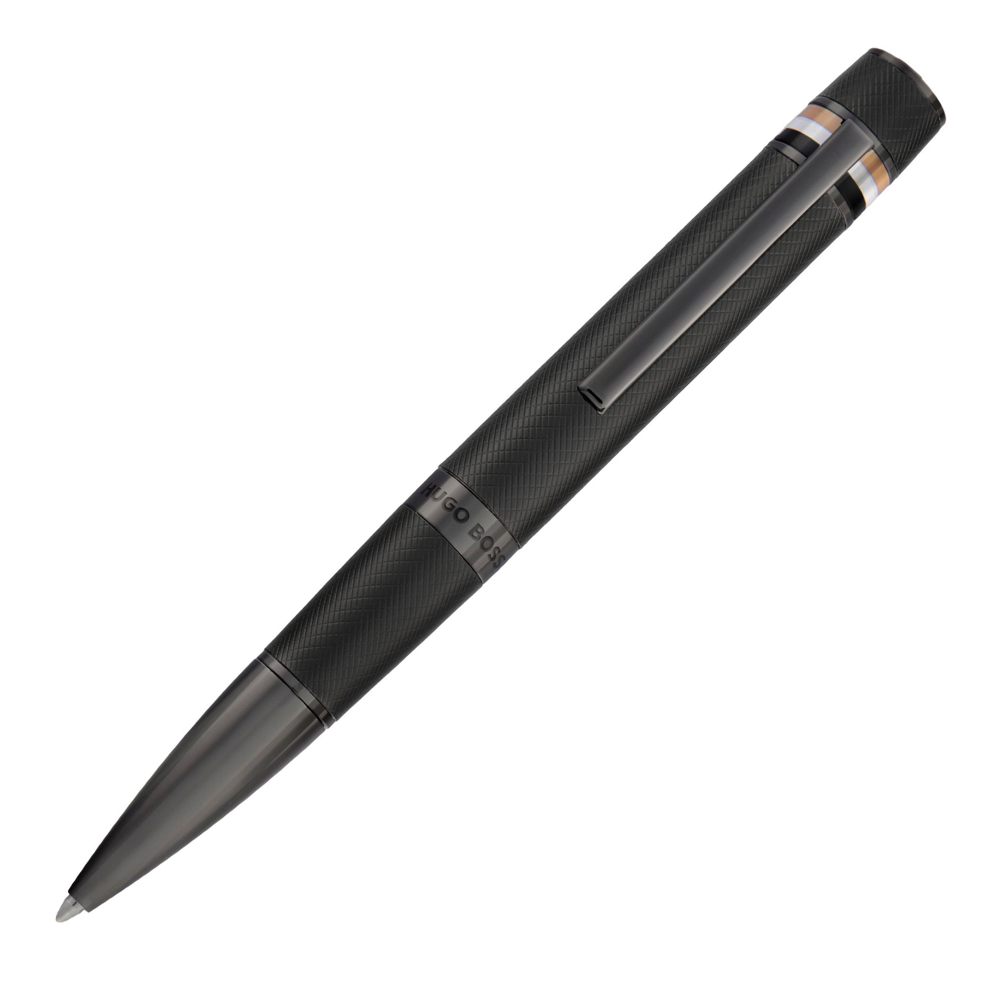 HUGO BOSS black matte ballpoint pen Core Iconic with engraved