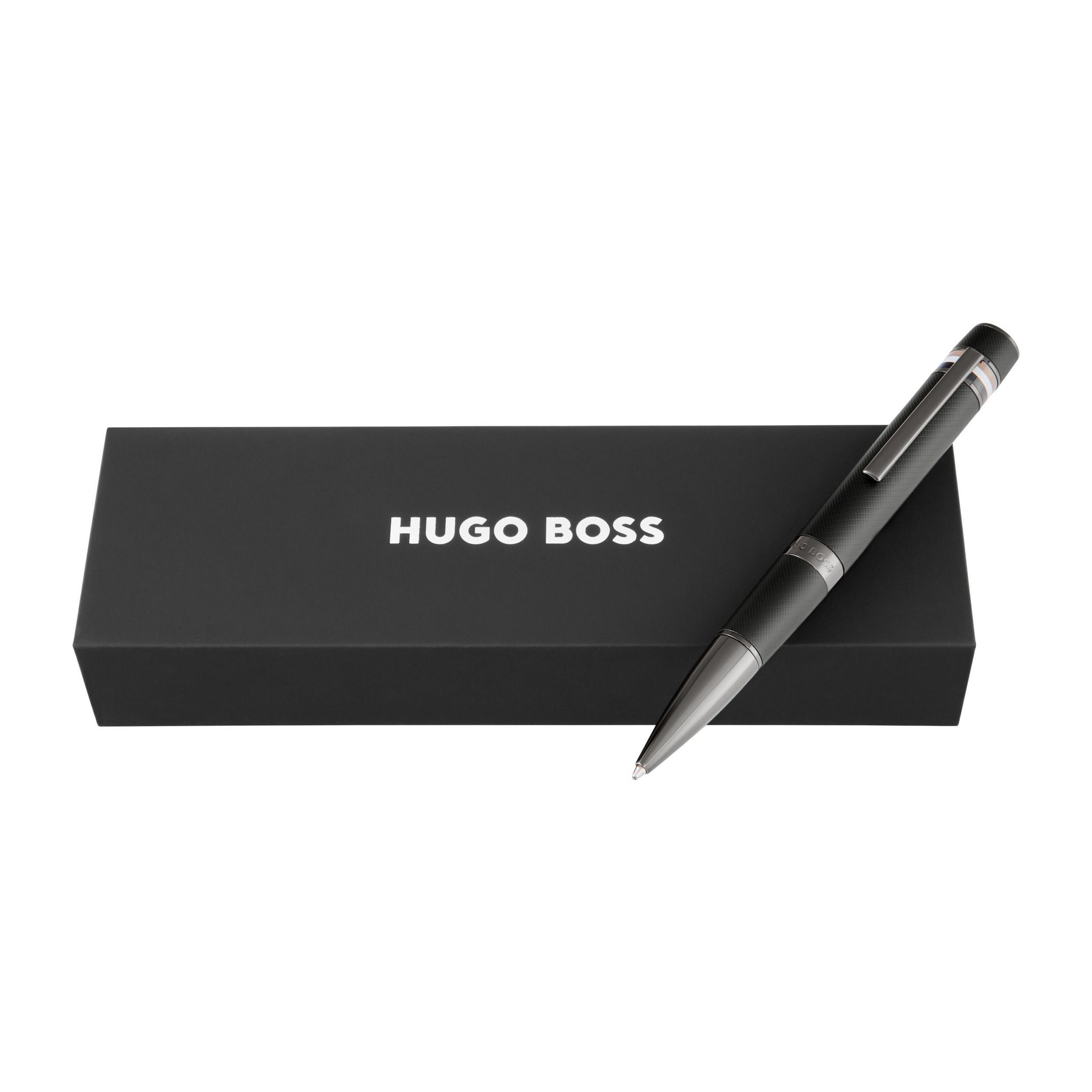 HUGO BOSS black matte ballpoint pen Core Iconic with engraved