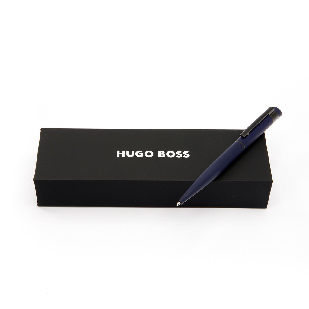  Oversized logo HUGO BOSS on lower barrel Blue Ballpoint pen Loop 