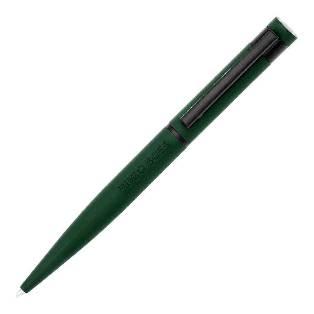 HUGO BOSS Ballpoint pen with matt green body & matt black trims Loop 