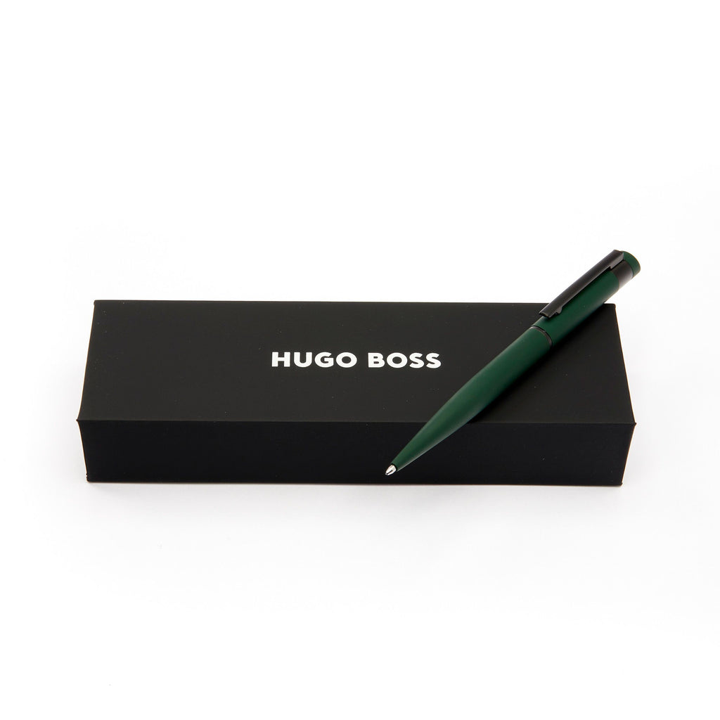 HUGO BOSS Ballpoint pen with matt green body & matt black trims Loop 