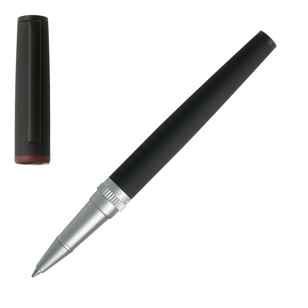 Corporate gift set Gear Hugo Boss black Ballpoint pen & Rollerball pen