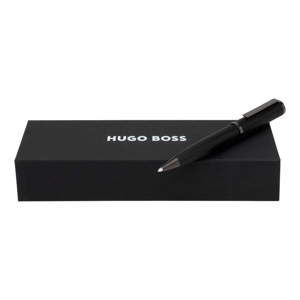  Herringbone pen HUGO BOSS trendy Ballpoint pen in gun color Formation