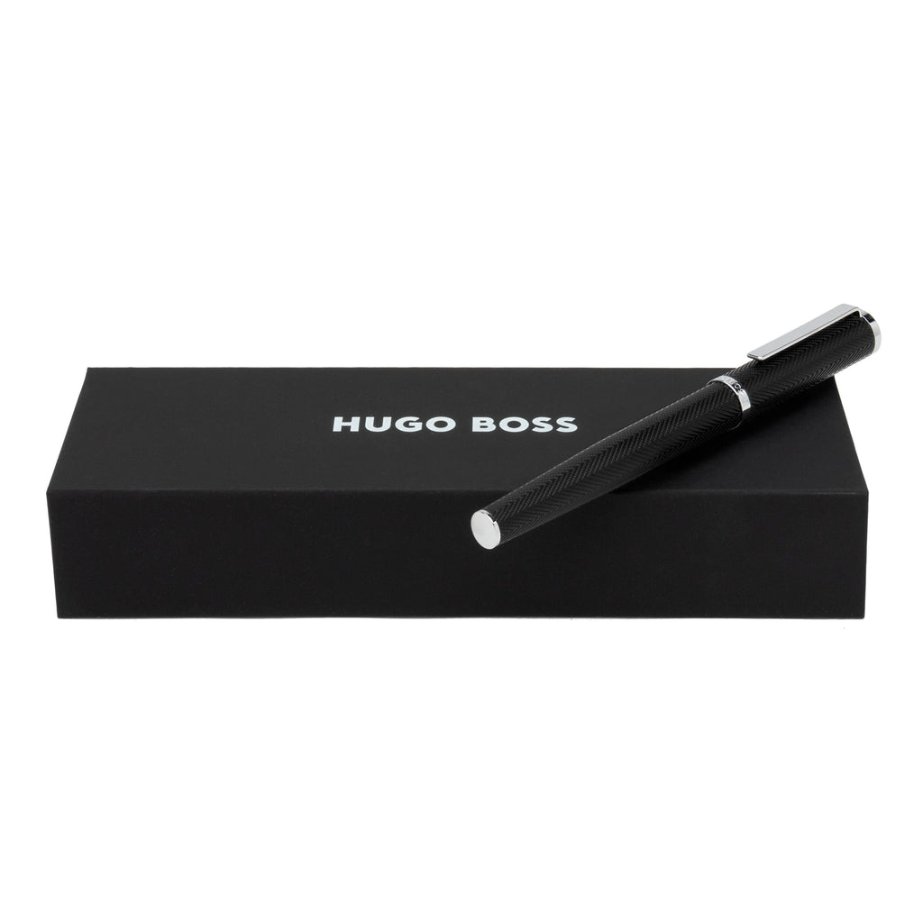 HUGO BOSS Rollerball pen Formation with black Herringbone pattern