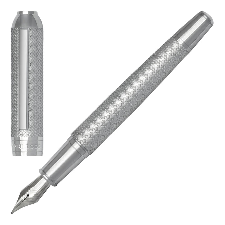 HUGO BOSS HSI4652C - Fountain pen Elemental Silver