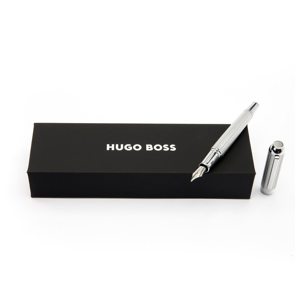 Prestigious writing instruments HUGO BOSS Silver Fountain pen Elemental