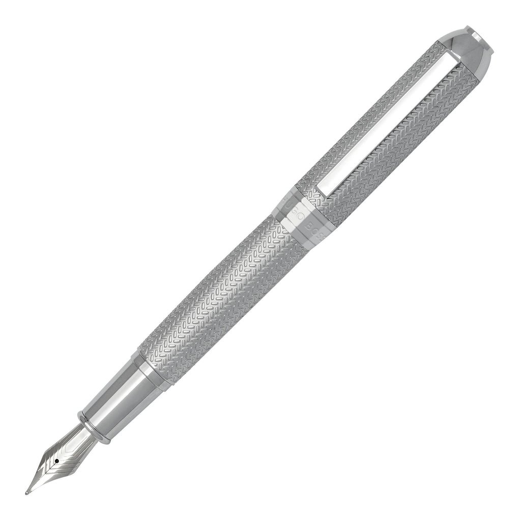 Prestigious writing instruments HUGO BOSS Silver Fountain pen Elemental