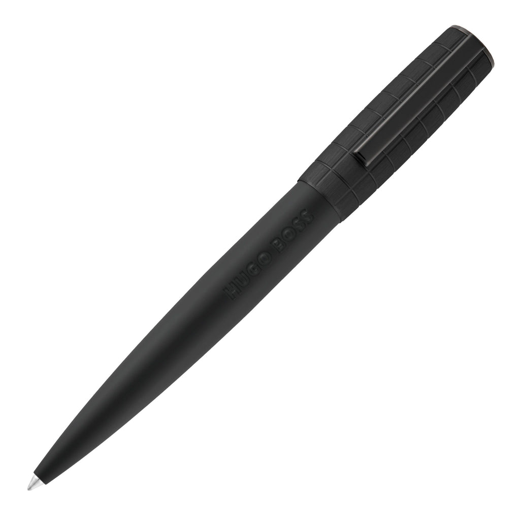 Set with BOSS bauhaus black plated ballpoint pen & rollerball pen Arche