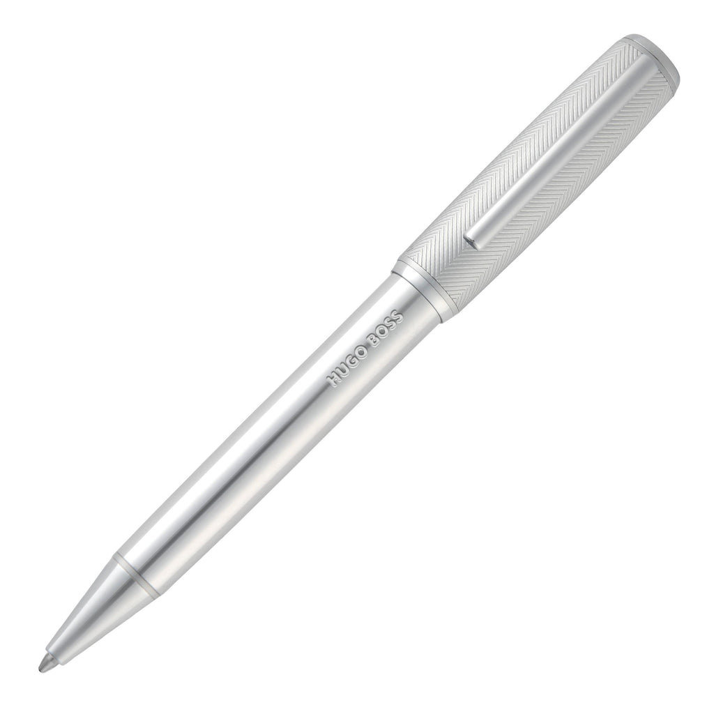 HUGO BOSS chrome-plated ballpoint pen Pace with double B logo on top