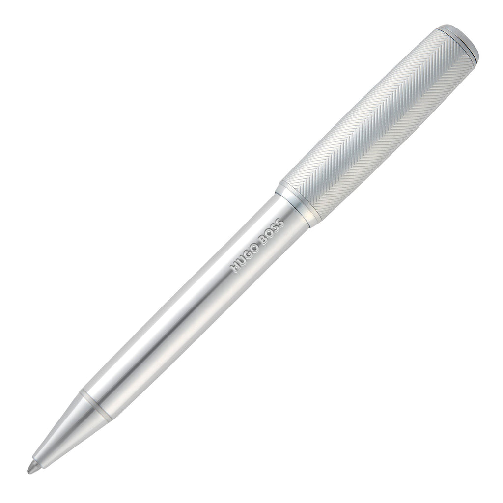 HUGO BOSS chrome-plated ballpoint pen Pace with double B logo on top