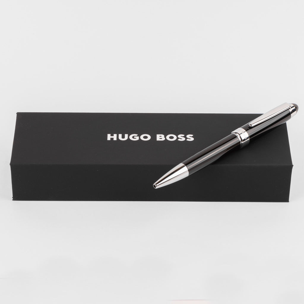 Hugo Boss Black Ballpoint pen Icon with engraved logo on ring