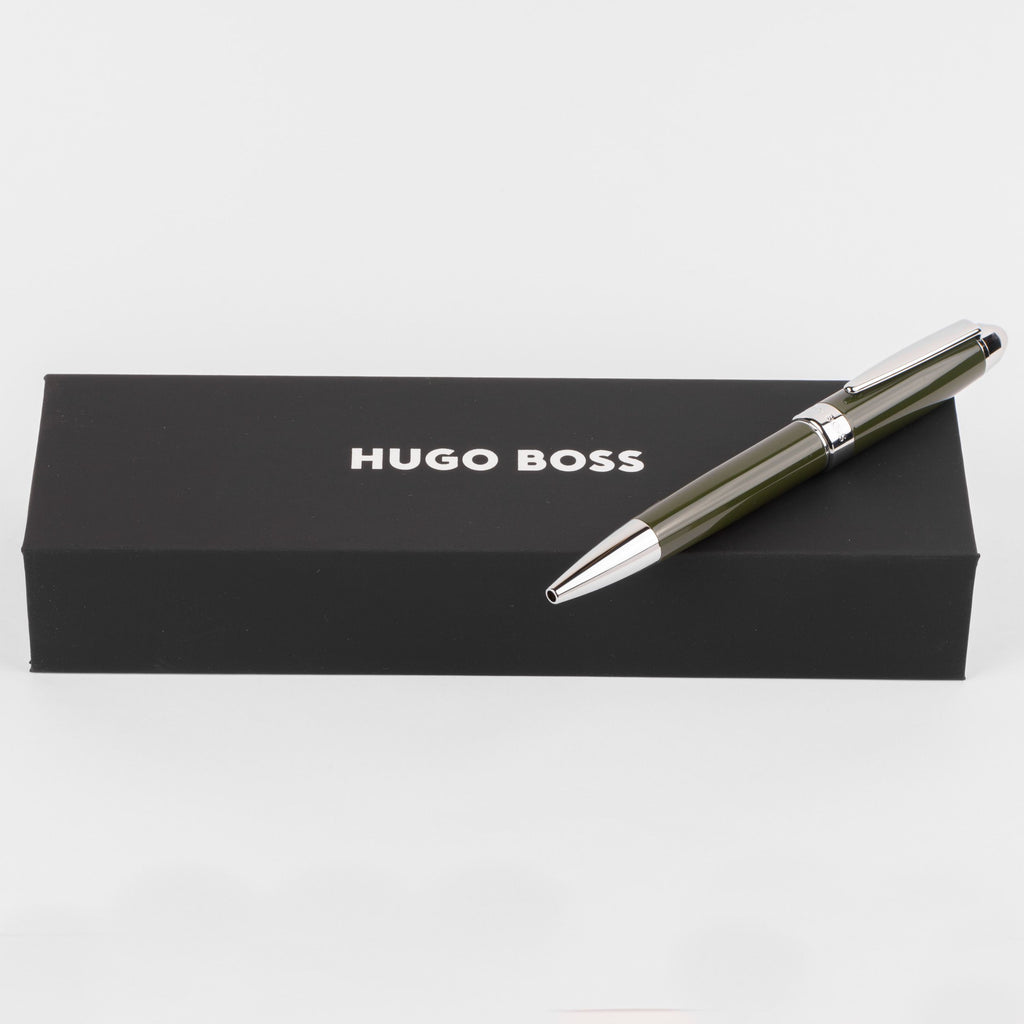 Luxury gift ideas for Hugo Boss Ballpoint pen ICON in Khaki/Chrome