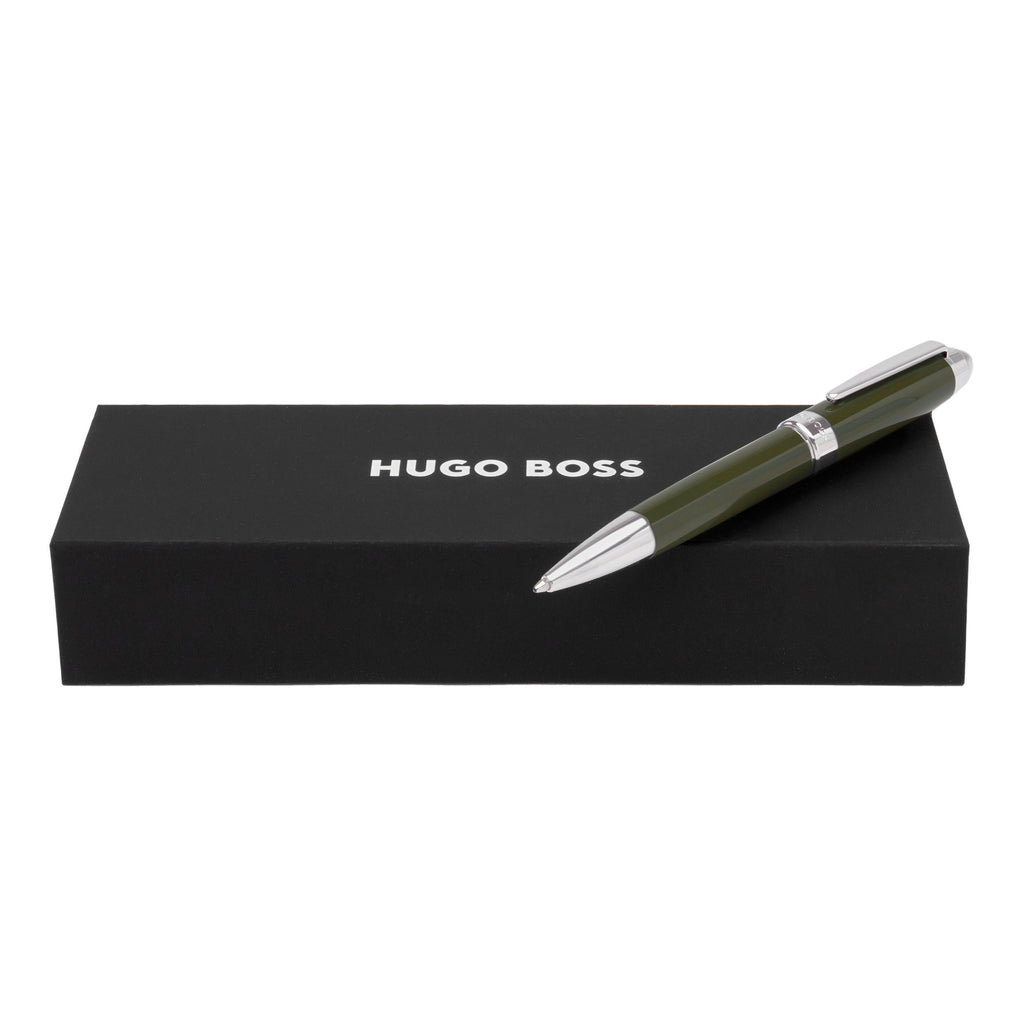 Luxury gift ideas for Hugo Boss Ballpoint pen ICON in Khaki/Chrome