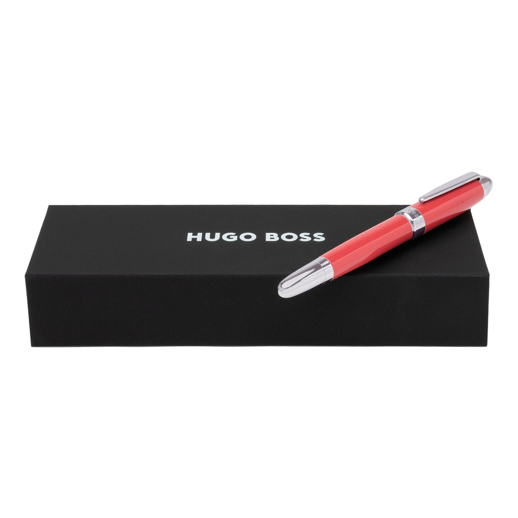 Corporate gifts for Hugo Boss Rollerball pen ICON in corail/ chrome