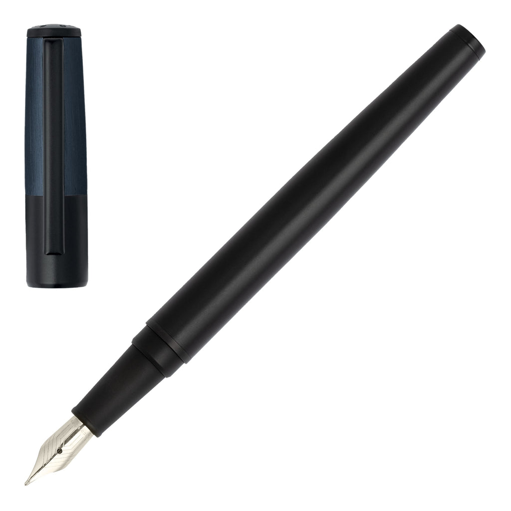 Pen set HUGO BOSS Black/ Navy rollerball & fountain pen Gear Minimal