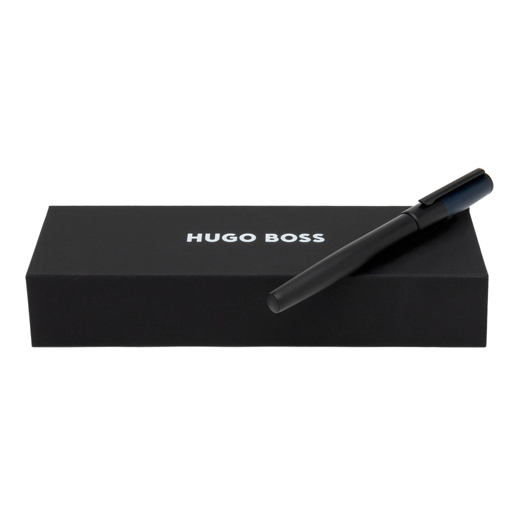 Aluminum writing pens HUGO BOSS Black/Navy Fountain pen Gear Minimal 