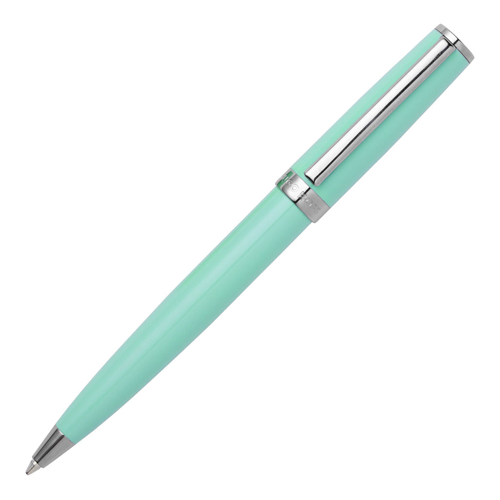 Set with Light Green ballpoint pen & BOSS A5 note pad with green cover