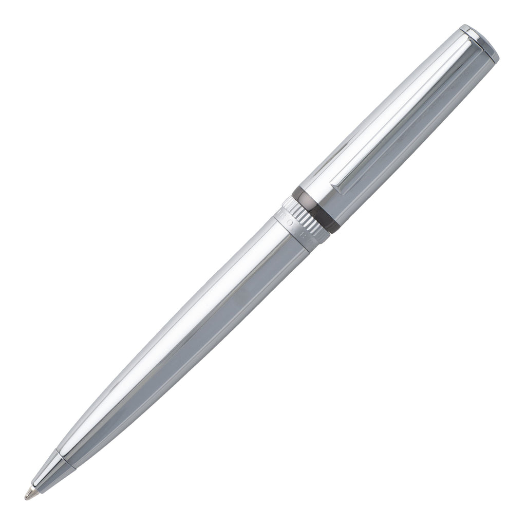 Writing pen set HUGO BOSS chrome Ballpoint pen & Rollerball pen Gear