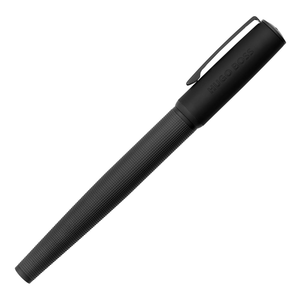 HUGO BOSS Iconic Black Rollerball pen Arche with embossed logo on top