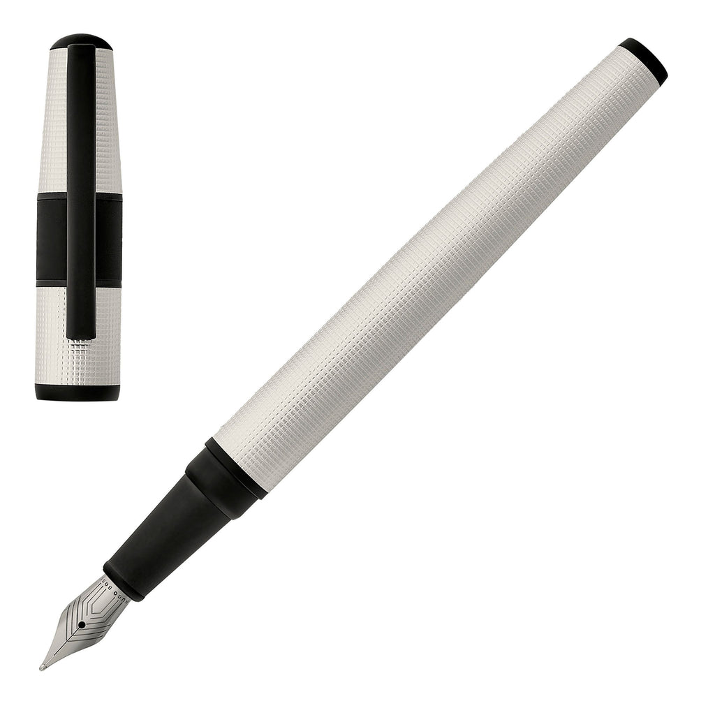 Writing instruments sets HUGO BOSS Pearl ballpoint & fountain pen GRID