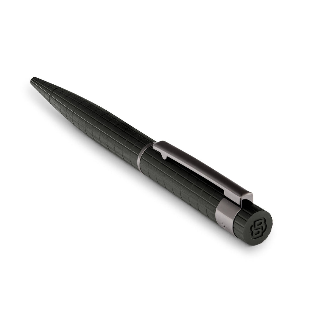 HUGO BOSS bauhaus black oxidizated aluminumn ballpoint pen Loop 