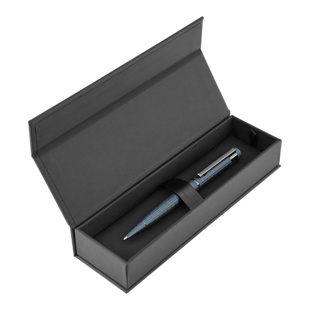 HUGO BOSS bauhaus navy brushed alumiunum oxidizated ballpoint pen Loop