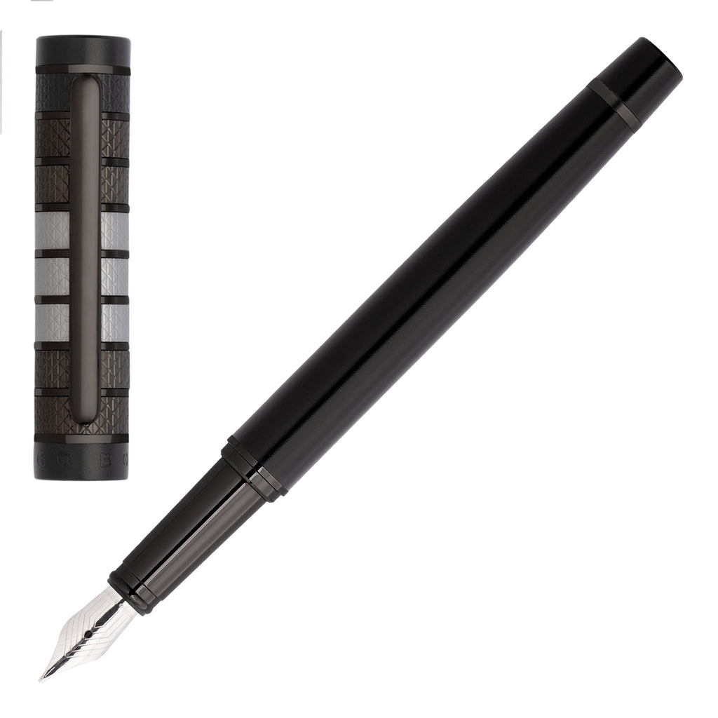Executive pen sets HUGO BOSS Black Rollerball pen & Fountain pen Grade
