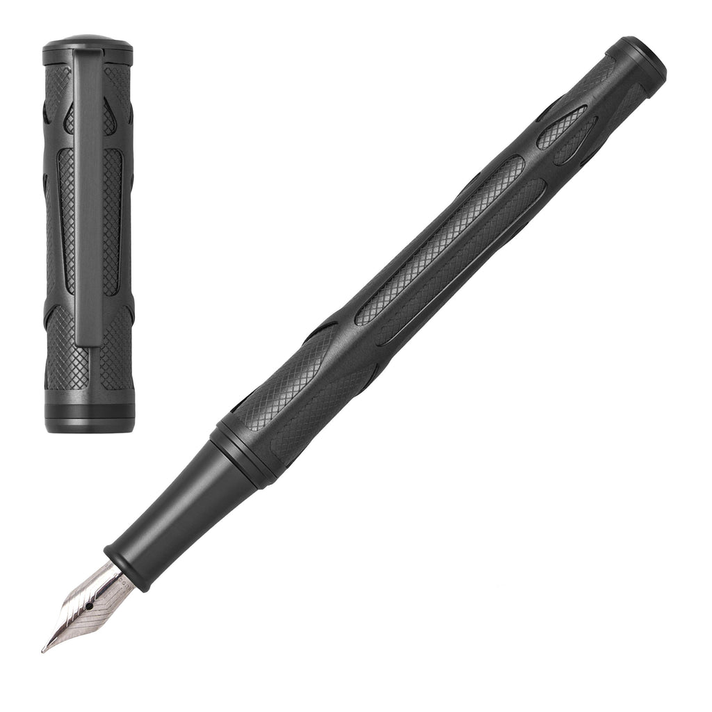 HUGO BOSS Pen set CRAFT Gun color | Ballpoint pen & Fountain pen 