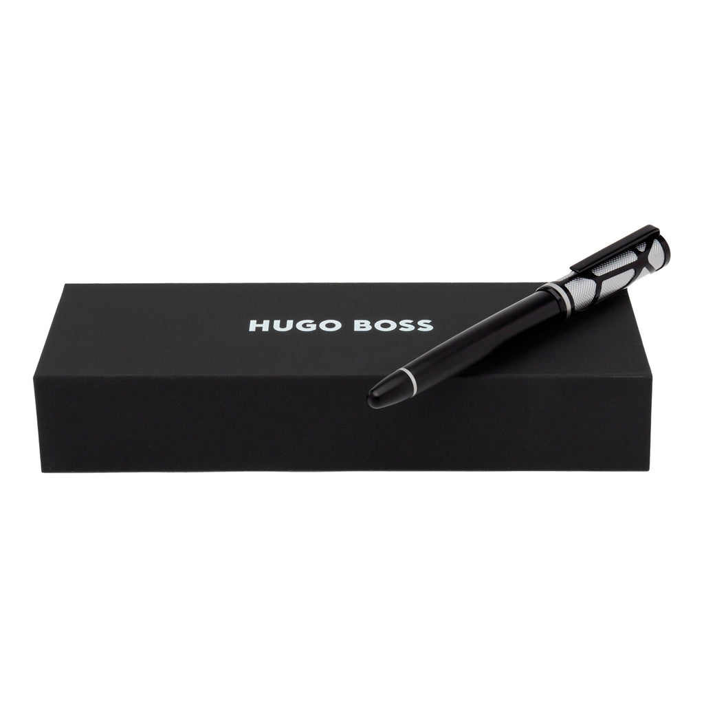 HUGO BOSS Rollerball pen Craft with Chrome engraved pattern on Cap