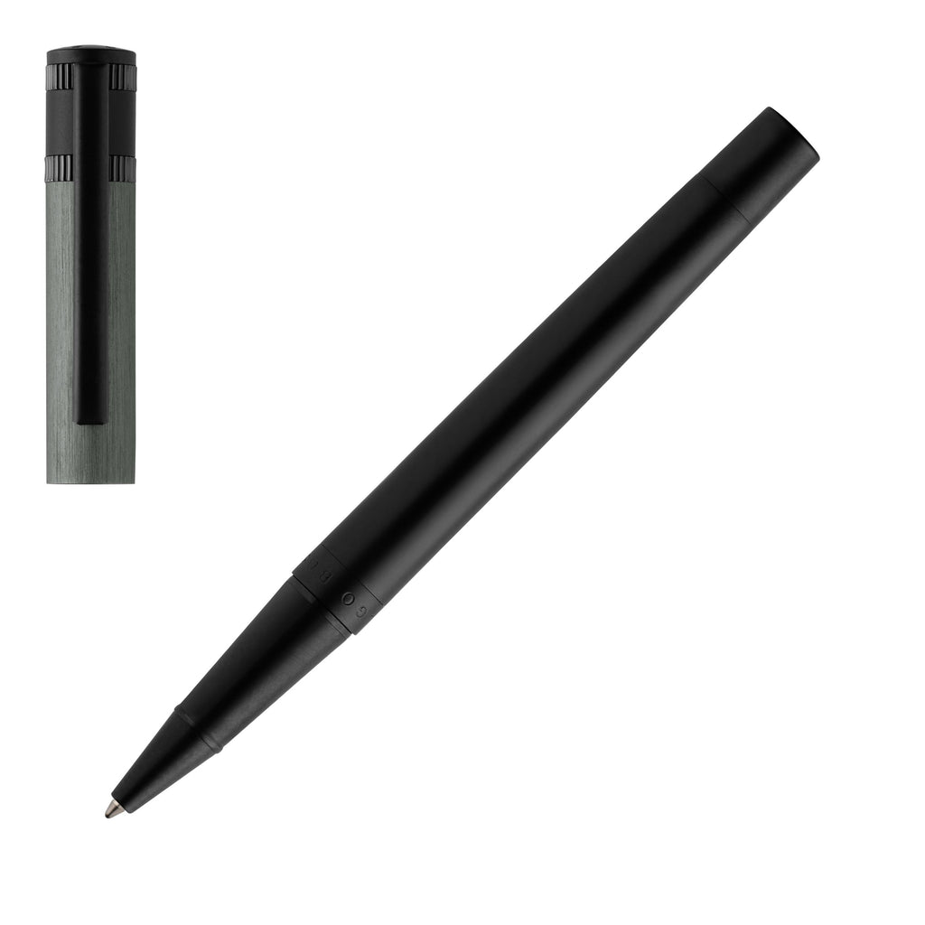 Fine pen set Hugo Boss Brushed Grey Ballpoint & Rollerball pen Explore