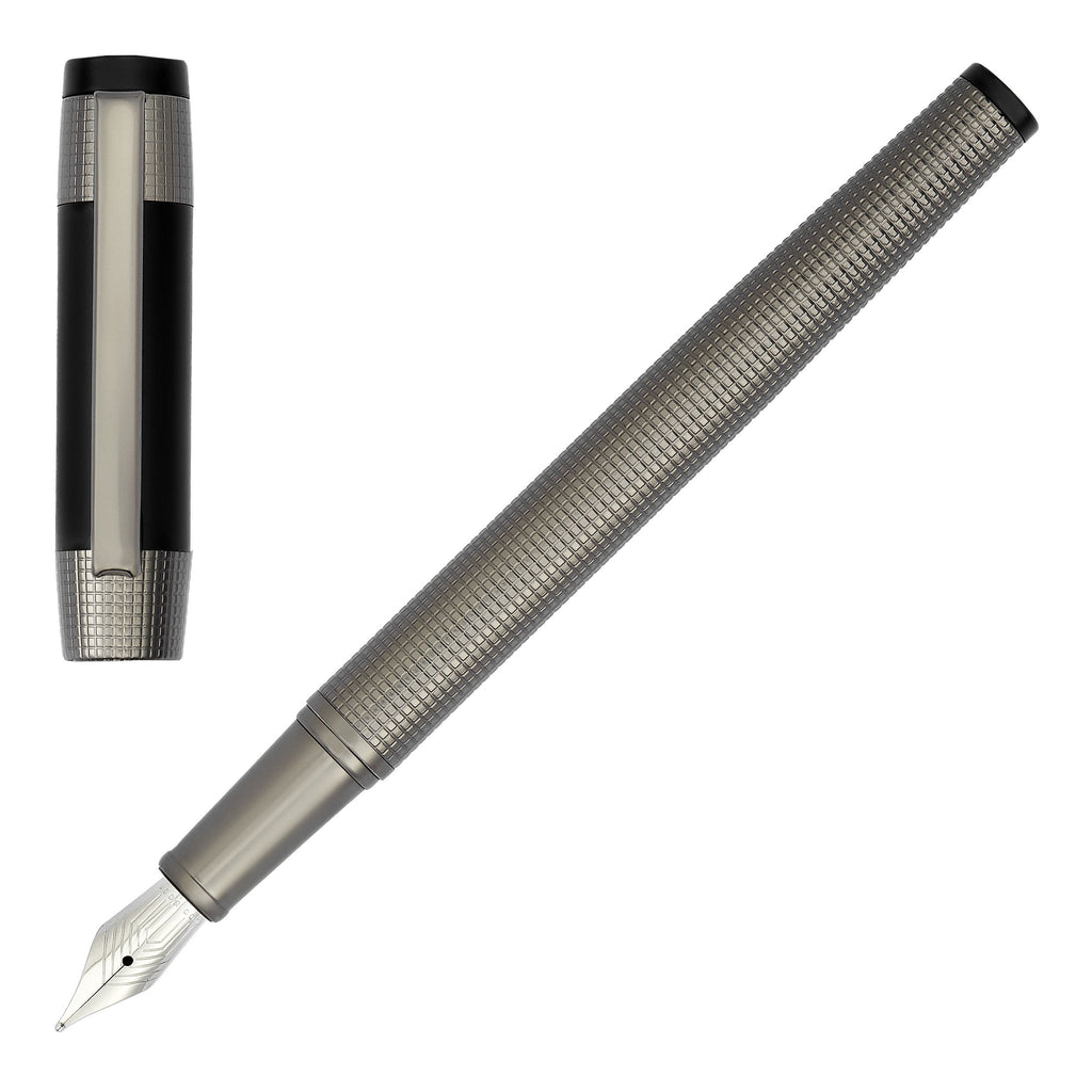 Corporate gift sets HUGO BOSS fountain pen, A4 folder & key ring Rive