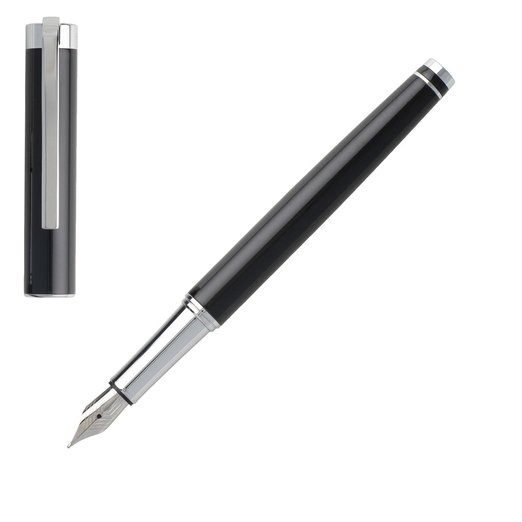 Black rollerball pen & fountain pen Ace from Hugo Boss luxury pen set