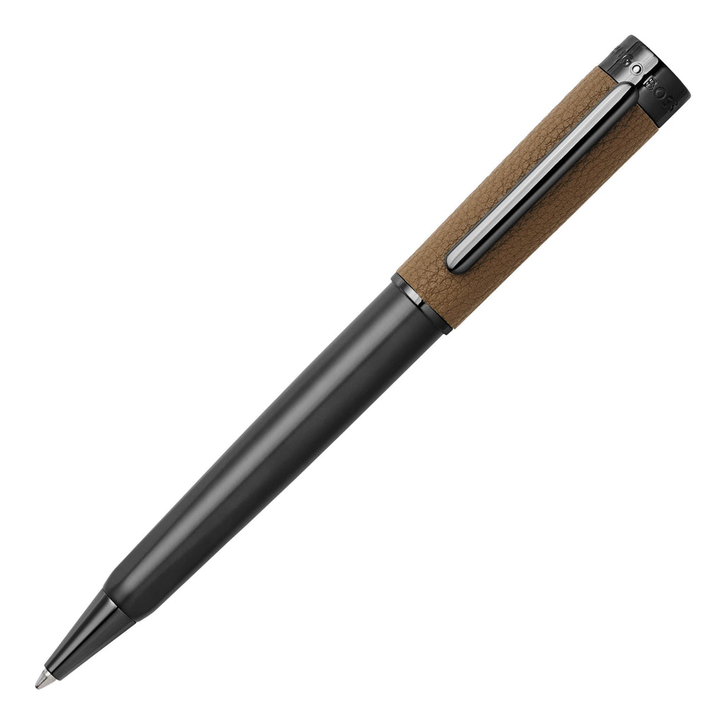 Elegant pen sets Hugo Boss Camel Ballpoint pen & Fountain pen CORIUM 