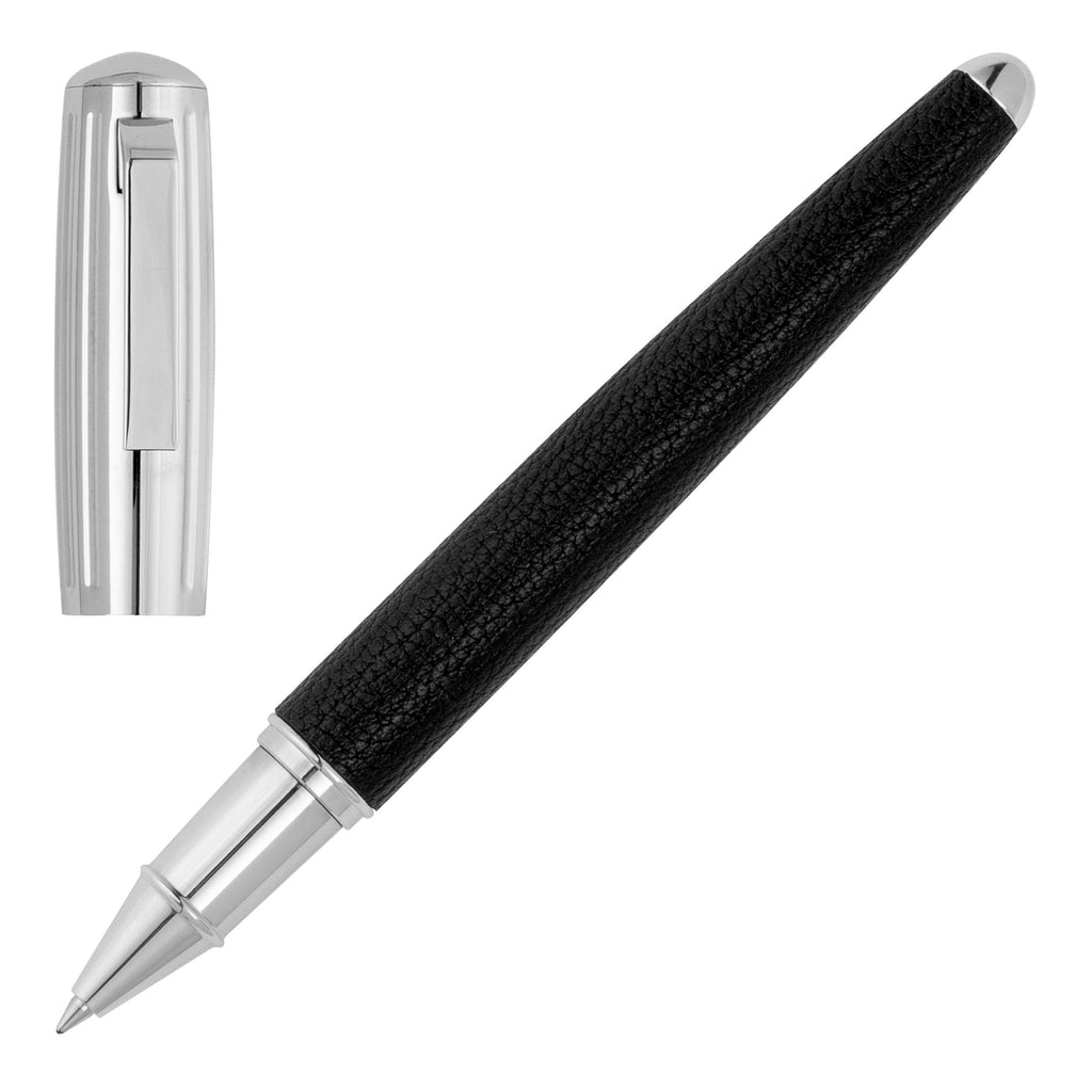  Pen sets HUGO BOSS pebbled black rollerball pen & fountain pen Iconic