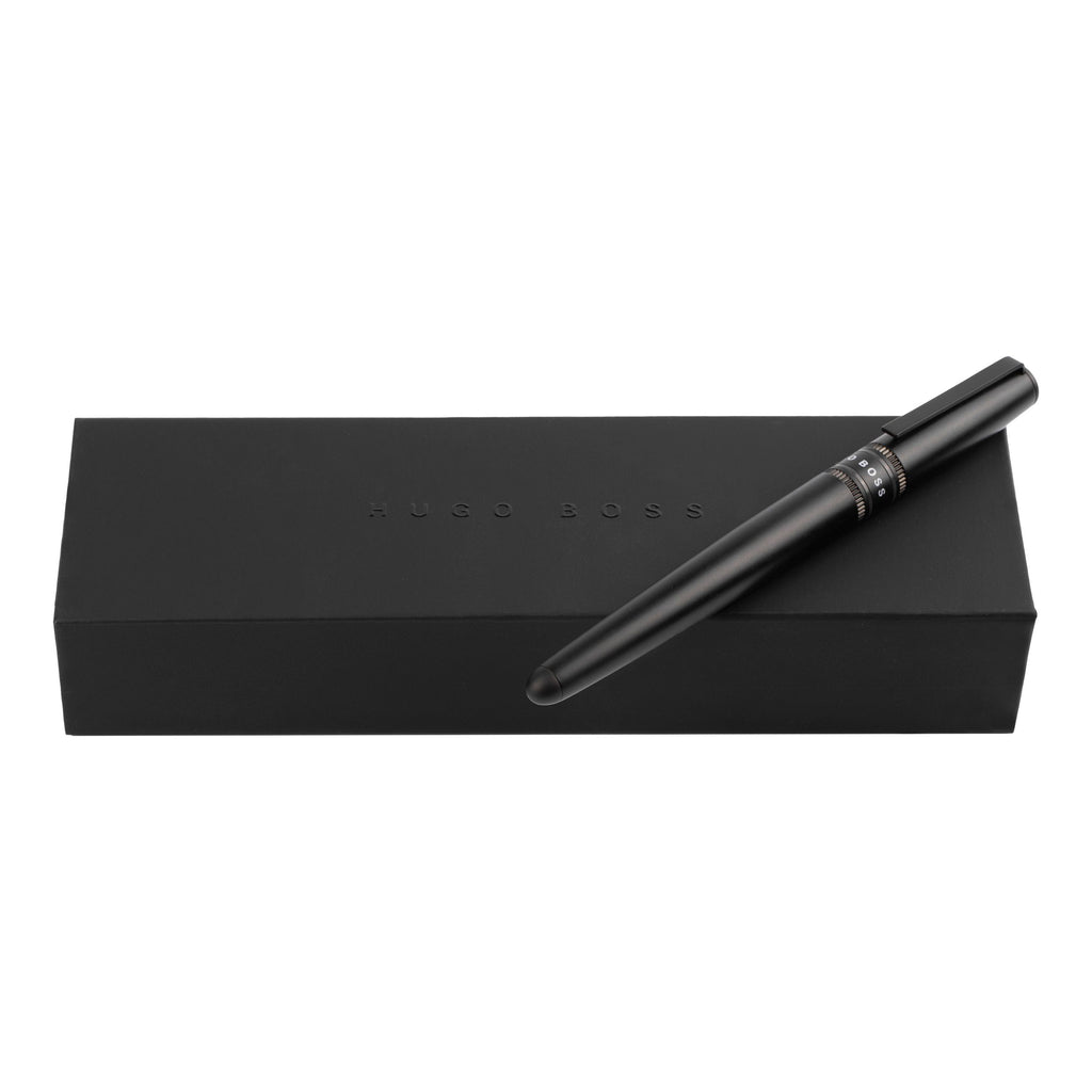 Premium writing instruments HUGO BOSS Black Fountain pen Illusion Gear