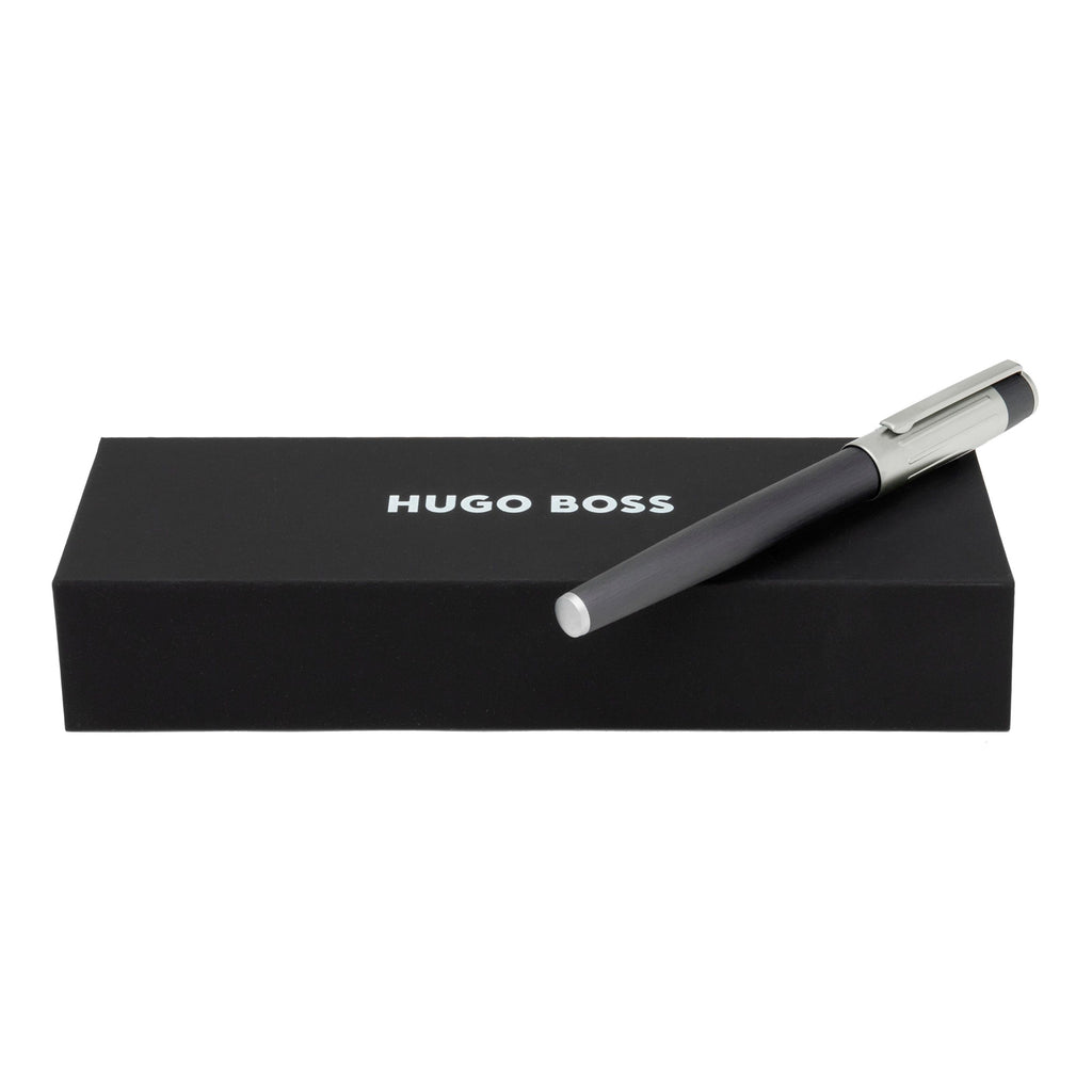 HUGO BOSS gun-plated fountain pen Gear Ribs with aluminum barrel