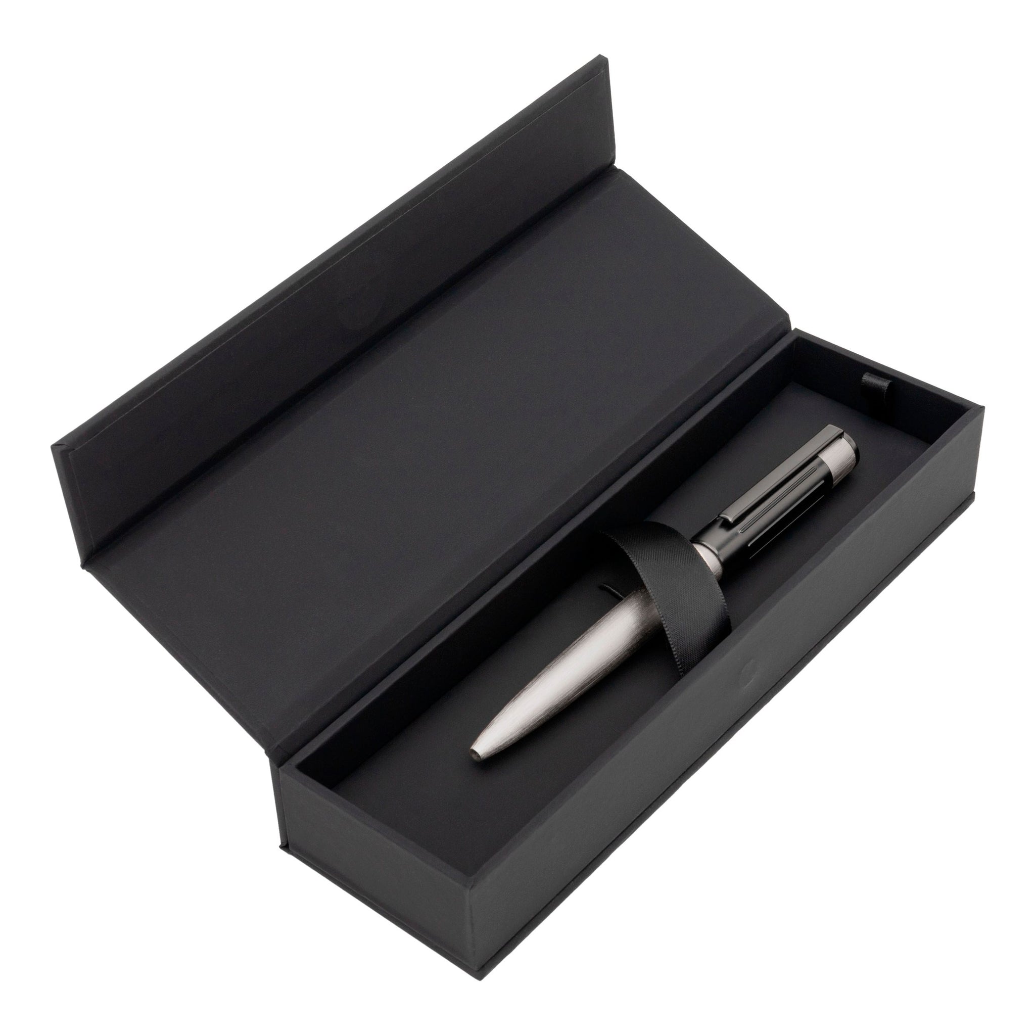 Ballpoint pen chrome Gear Ribs from HUGO BOSS stationery – Luxury