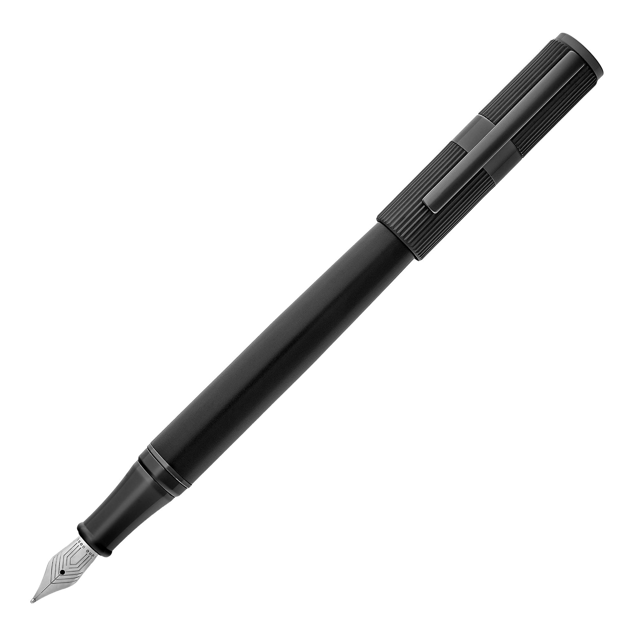 Pinstripe pattern pens HUGO BOSS Black Fountain pen Formation Line
