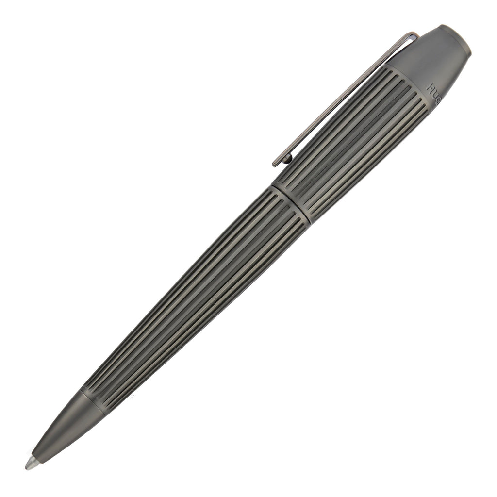 HUGO BOSS Ballpoint pen Arcade with deep gun-etching pinstripe pattern