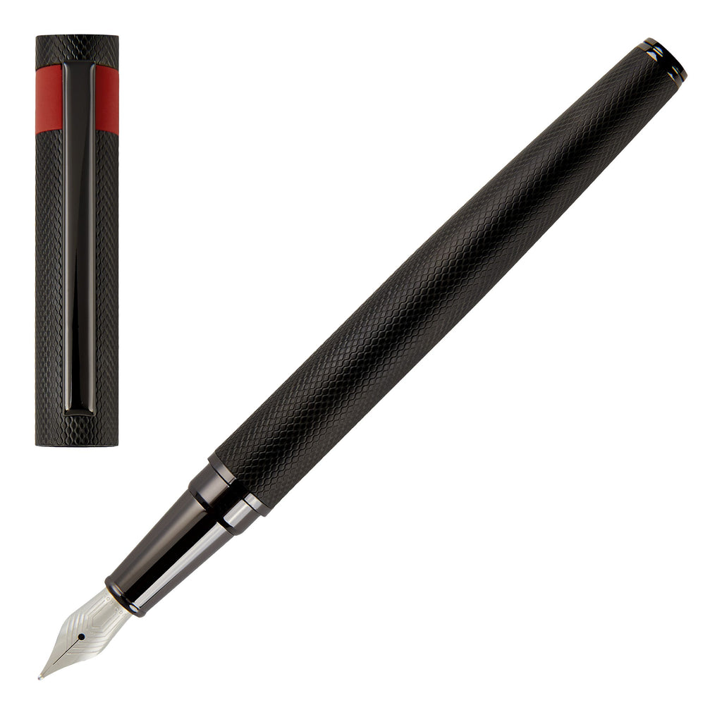 Fine pen set HUGO BOSS Diamond Black Ballpoint pen & Fountain pen LOOP