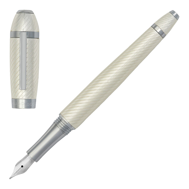 HUGO BOSS HSW4452C - Fountain pen Arc Futurist Silver